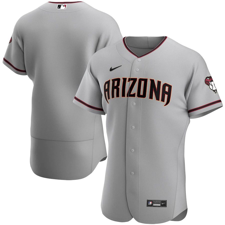 Men Arizona Diamondbacks Nike Gray Road Authentic Team MLB Jersey